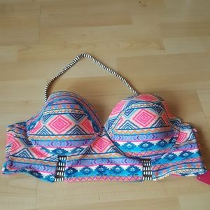 Xhilaration Swim - Tribal neon blue pink bikini bra top cheeky bottom Xhilaration Swim - Tribal neon blue pink bikini bra top cheeky bottom